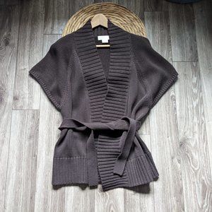 EUC (XS) - MICHAEL MICHAEL KORS Short Slv Open Front Belted Cardigan